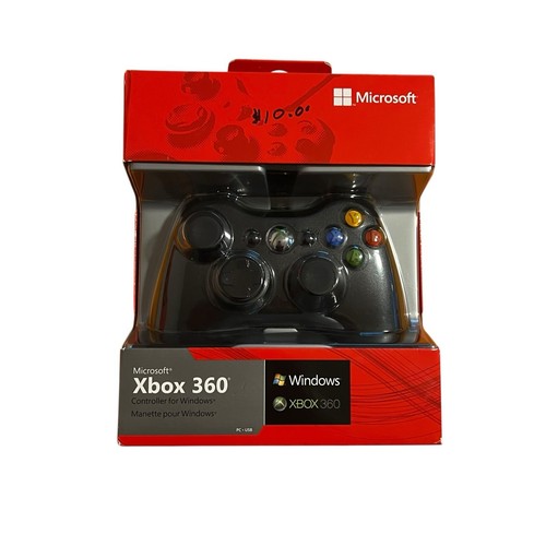 Genuine Microsoft Xbox 360 Wired USB Controller For Windows Black BRAND NEW! - Afbeelding 7 van 10