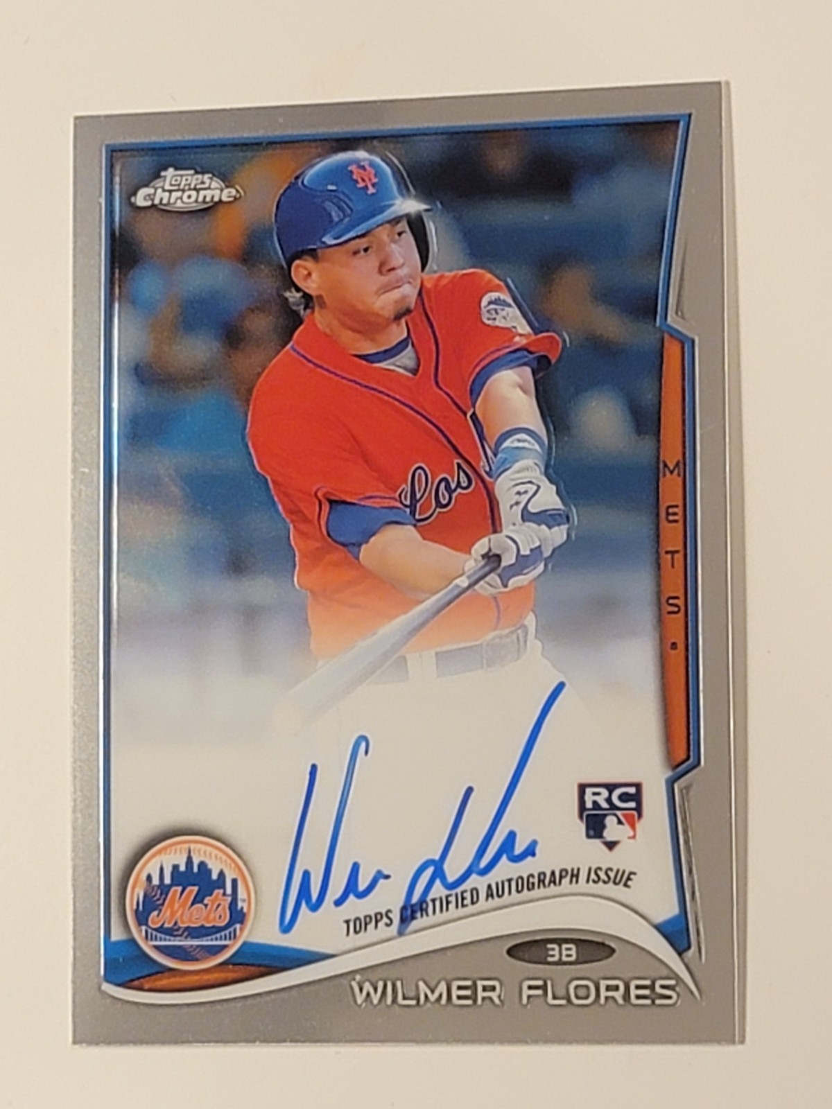 2014 Topps Chrome WILMER FLORES Autograph Auto Rookie RC #67 SF Giants