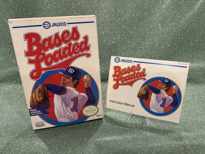 1989 Nintendo Jaleco Bases Loaded Video Game Box & Manual No Cartridge 