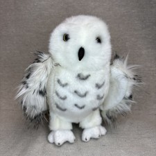 Douglas Wizard Snowy Owl Plush Stuffed Animal Black White Night Bird Cute 7"