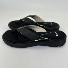 NIKE Ultra Comfort Footbed All Black Flip Flo...