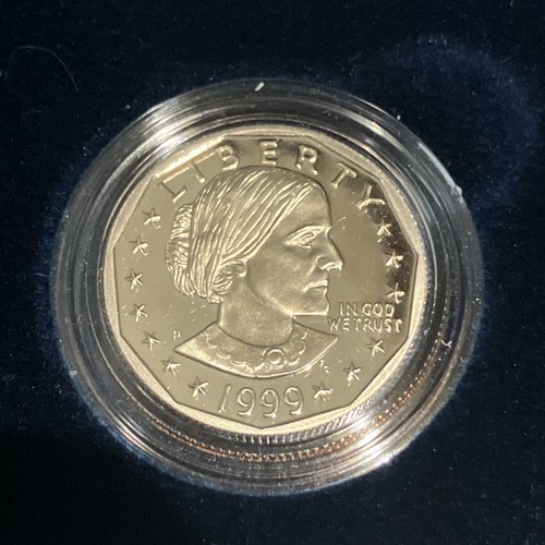 X2 1999 -P $1 Proof Susan B Anthony Dollar Coin with Original Box & COA US Mint - 第 3/8 張圖片