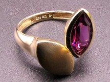 GOLDJUNGE69 * FACETTENREICH EDELSTEIN RING (16) NAKTAMUNDO RHODOLITH 375er GELBG