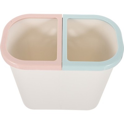  Dual Trash Can Double Kitchen Divided Trashcan Compartment Garbage