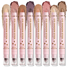 8PCS Eye Shadow Sticks,Shimmer  Matte Cream Eyeshadow Stick Set,Dual-Ended Eye