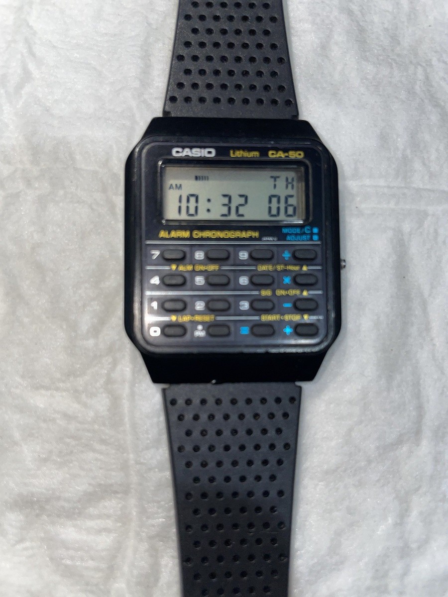 Vintage Casio Ca-50 Digital Watch 1980s Back to Future Calculator