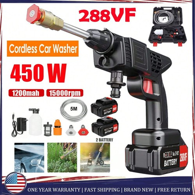 #ad Cordless Portable Power Washer High Pressure Water Gun Battery Operated $23.53
