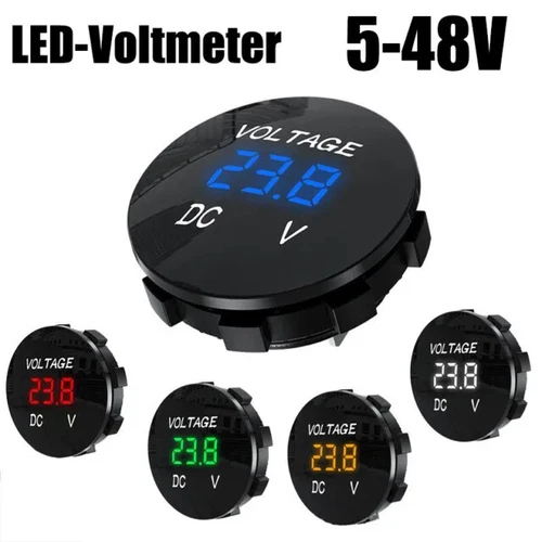 Car Motorcycle Voltmeter DC 12V-24V LED Panel Digital Voltage Volt Meter Display - Bild 3 von 24