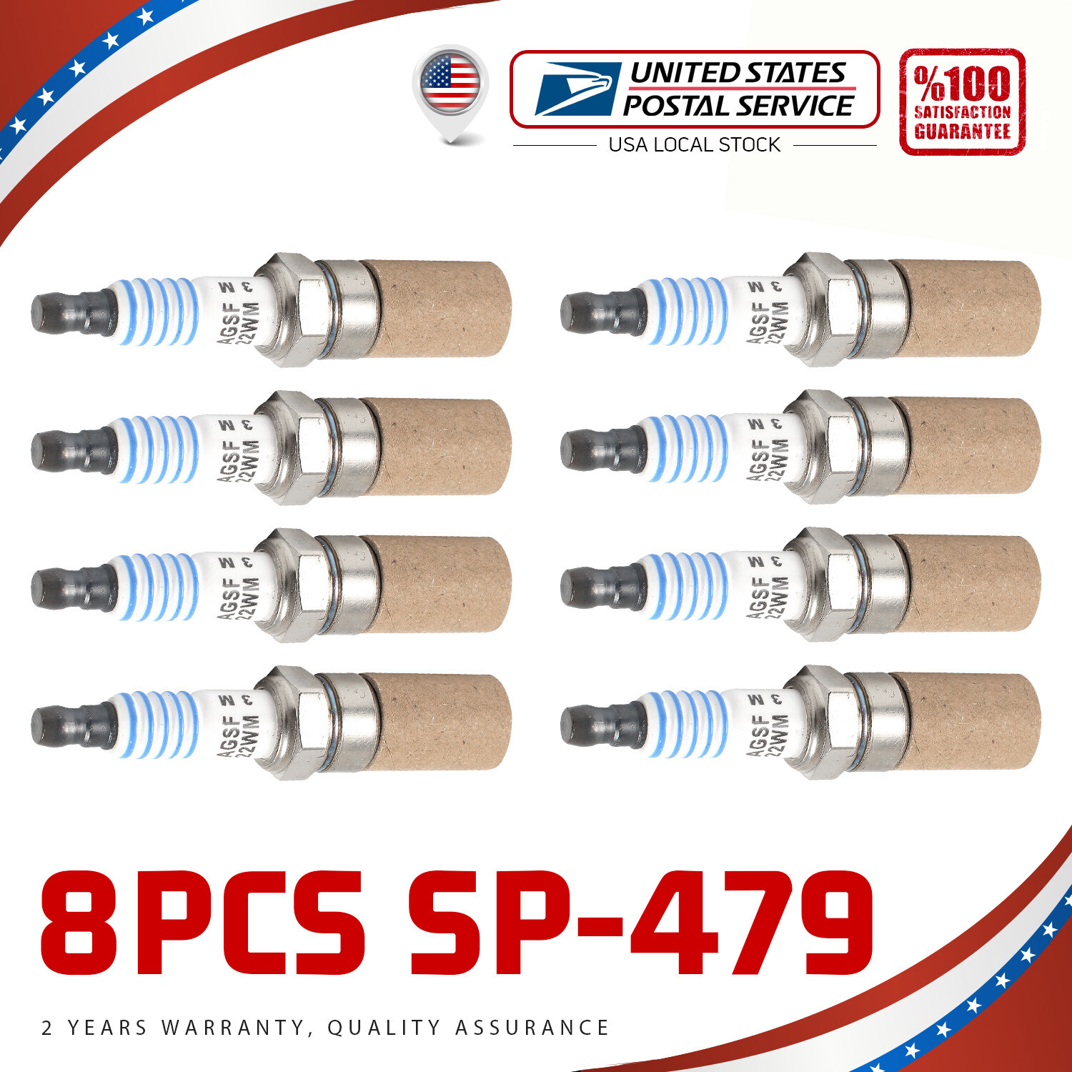 8pcs AGSF22WMF4 Platinum Spark Plugs for Ford SP-479 AGSF22WM 5.4L 6.8L SP479