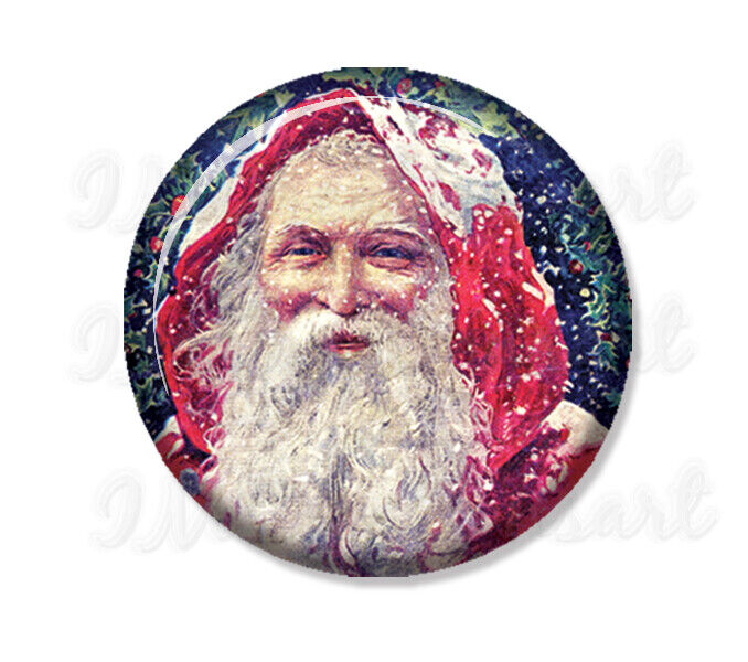 Mail order cheap Victorian Christmas Santa in Snow Magnet Design Pocket Manufacturer regenerated product Mirror -