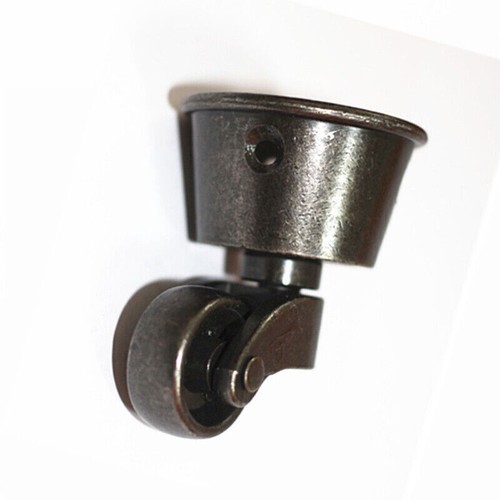 Solid Brass Round Cup Furniture Caster with 1" Wheel in Antique Brass Finish New - Picture 11 of 17