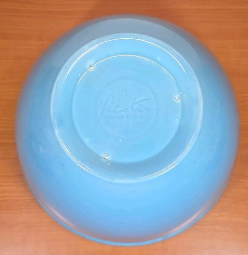 Fiesta TURQUOISE #6 Large Nesting Mixing Bowl 9 3/4” Homer Laughlin Co RARE VTG - Picture 13 of 16