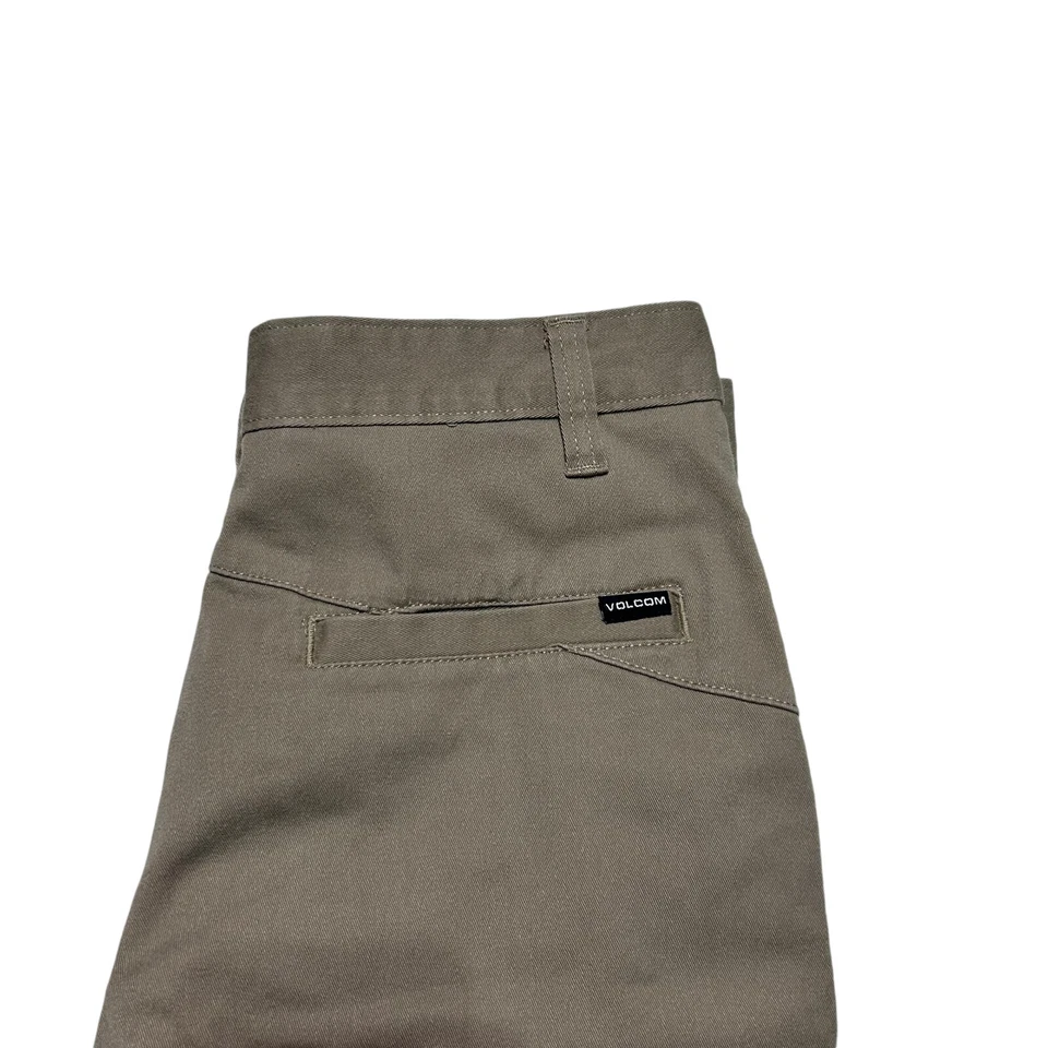 Volcom Frickin Chino Shorts Mens 28 Khaki Flat Front Casual Outdoors - Image 3 of 4