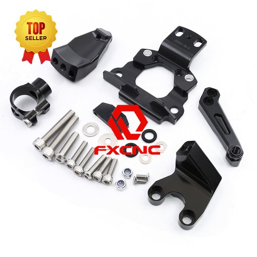 CNC Steering Damper Stabilizer Mounting Kit Holder For Z650 2017 2018 Black&Gold - Picture 12 of 15