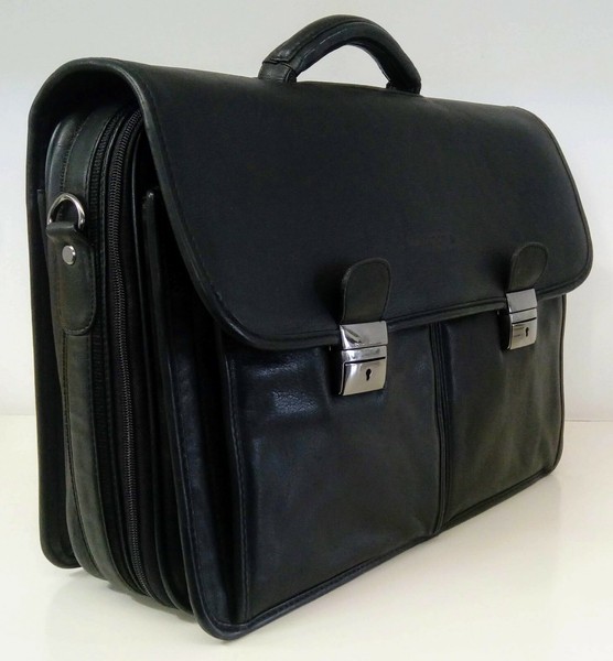 Cartera Maletín Piel Porta documentos Bolsa Solapa Ordenador Salvador Bachiller