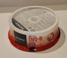 SONY DVD-R 25 Pack 120min 4.7gb 1x-16x  Sealed Bramd New