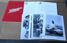 VINTAGE 1981 CANNONBALL RUN PRESS KIT w/ 7 STILLS PHOTOGRAPHS 20TH CENTURY FOX