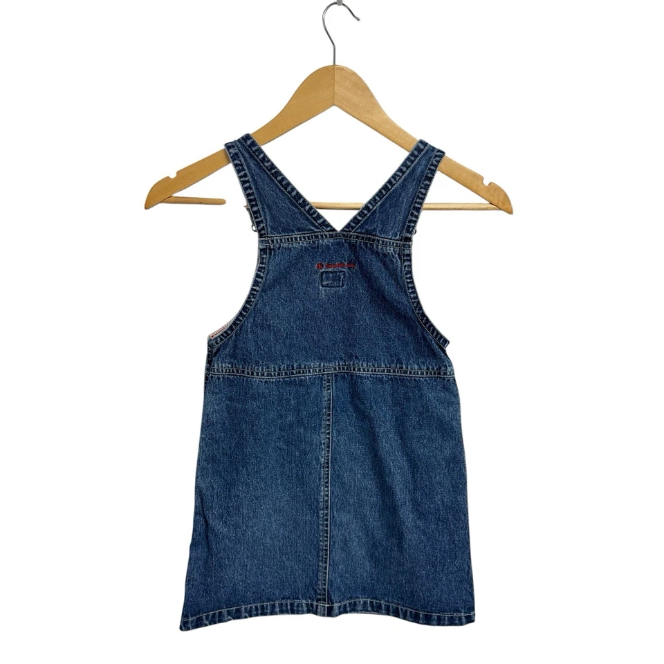 Vintage Calvin Klein Girls overall jumper Jean dress size M - Image 4 of 4