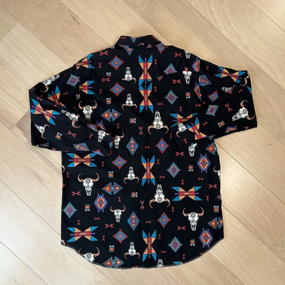 Vintage Wrangler Cowboy Cut Tall Man Button Up Shirt Men’s 18-1/2x36 - Image 2 of 4