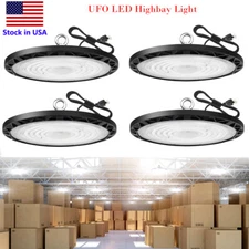 100W LED Garage Light LED UFO High Bay Light For Factory Shop GYM Warehouse 4PCS