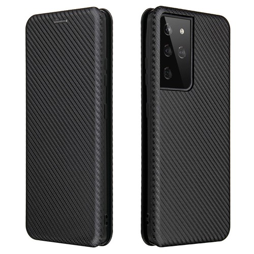 For Samsung S21 S20 FE Ultra S10 Plus Case carbon fiber Leather Wallet Cover - Picture 10 of 23