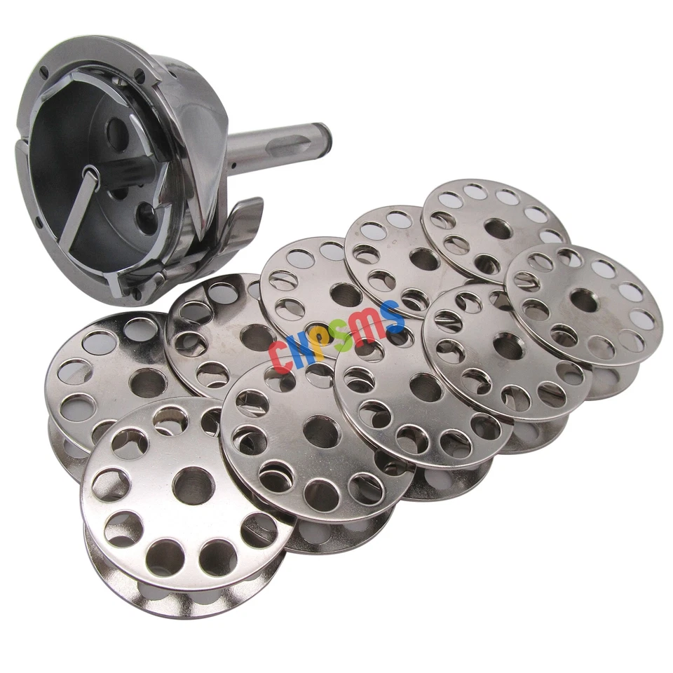 Gancho y bobinas giratorias de gran capacidad para Singer 144W 145W Adler 220 CONSEW 744R Foto 2 de 4