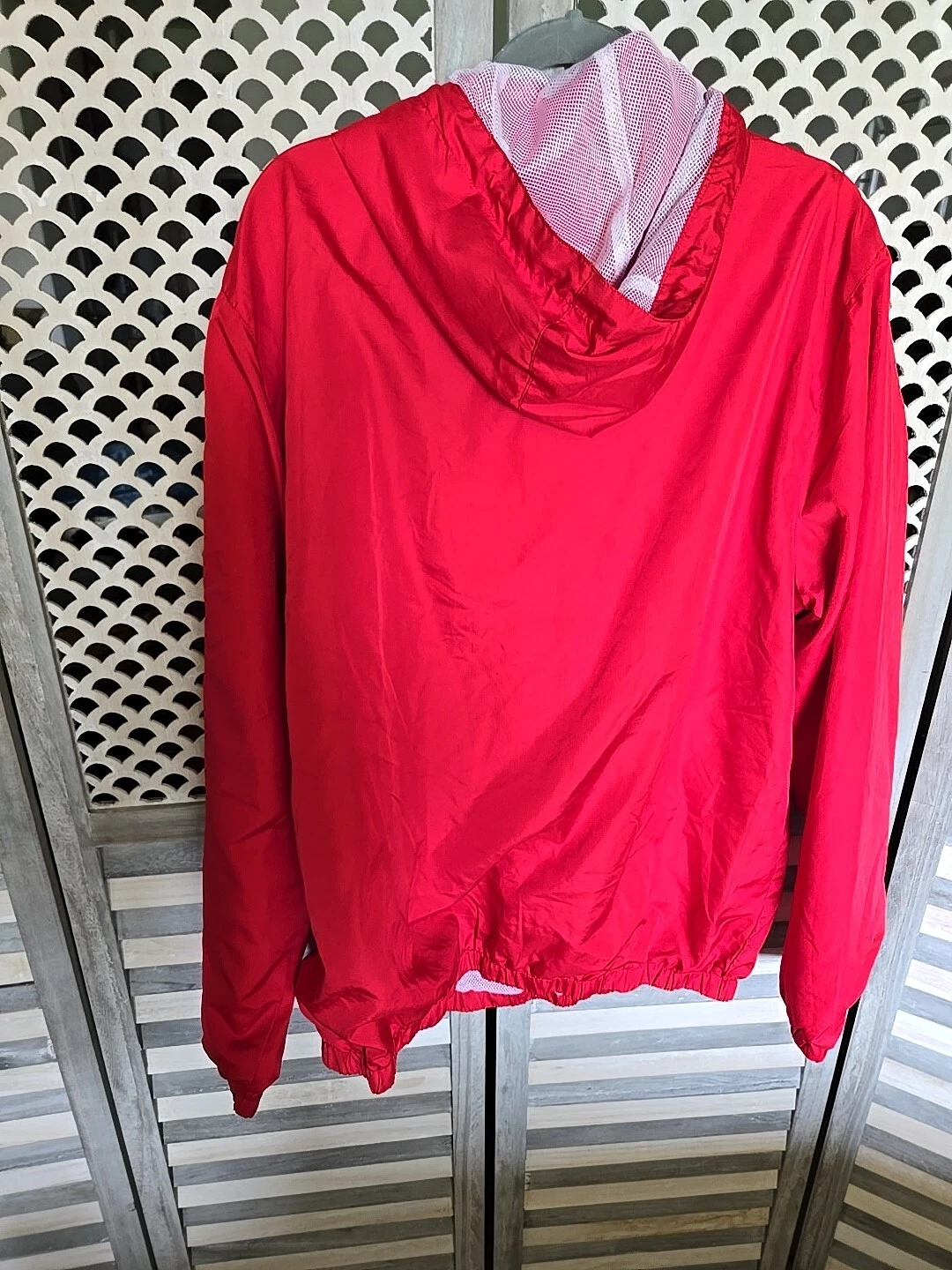 Kings Only Brand Red Windbreaker Pullover Zip Hoodie Size XL - product detail image 2