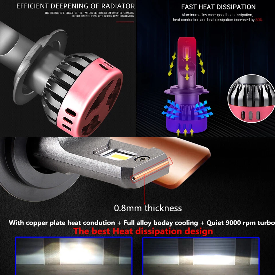 For Hyundai Santa Fe CM Series 1 2007 2008 4x Headlight Globes Full Dipped Beam  - image 4 of 4