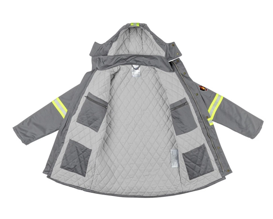 Proactive FR Flame Resistant Hi Vis Insulated Parka Jacket (LARGE) SHIPS TODAY - Image 3 of 4