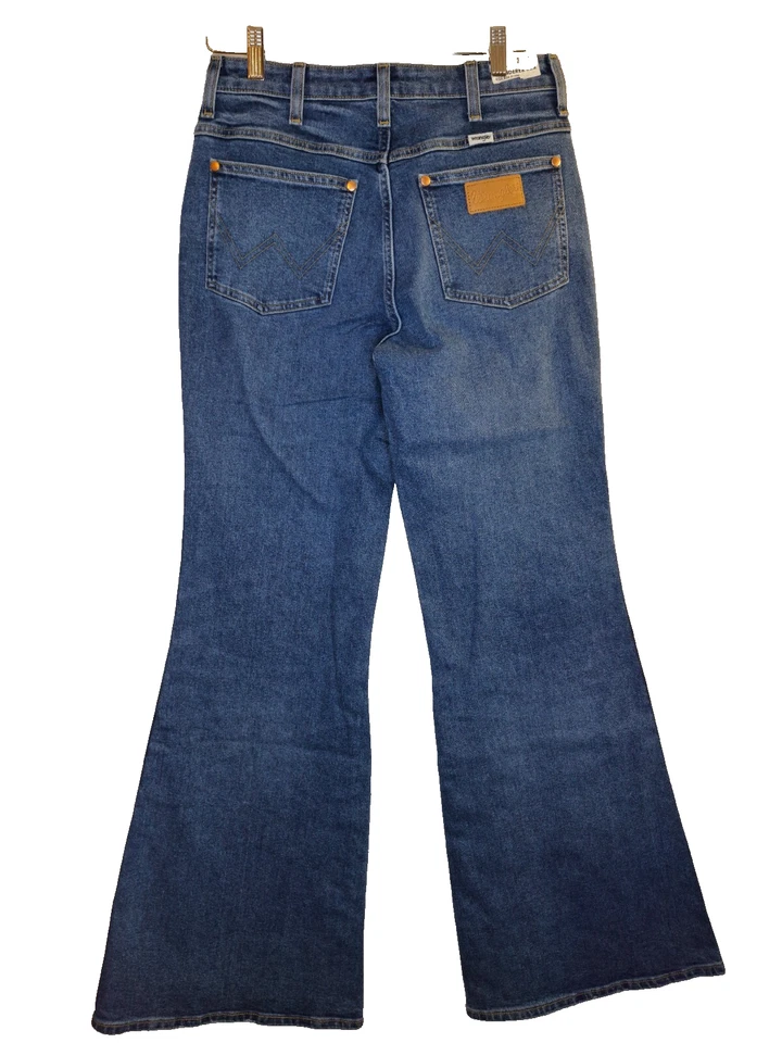 Pantalones de mezclilla WRANGLER de pierna ancha para mujer talla 27x34 acampanados hippie occidental boho vaquera NUEVO Foto 2 de 4