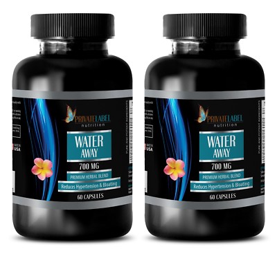 WATER PILLS - Natural Diuretic - Fat Burner - High Blood Pressure - 2 Bottles