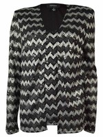 R & M Richards Women's Faux 2pc Sequin Lace Blouse (10, Black/white) R & M Richards Women's Faux 2pc Sequin Lace Blouse (10, Black/white)