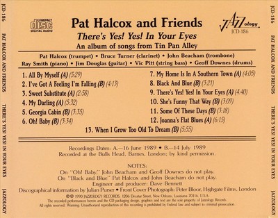 PATRICK HALCOX - THERE'S YES! YES! IN YOUR EYES * NEW CD