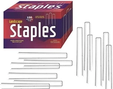 100 Landscape Fabric Staples Garden Stakes Galvanized Sod Staples 12 '' 9 Gauge
