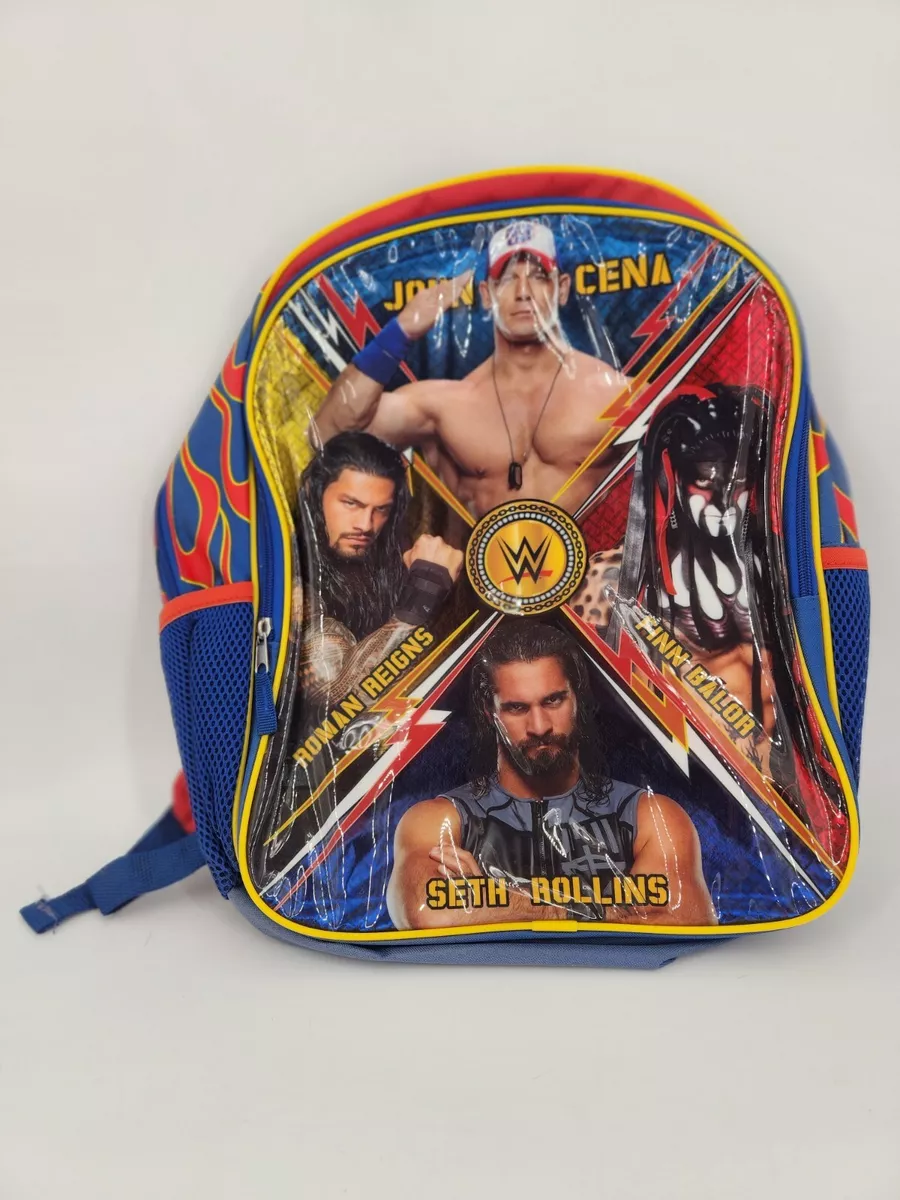 WWE Wrestling Kid's Backpack John Cena, Seth Rollins, Roman Reigns Finn  Balor