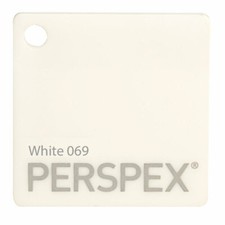 Perspex Acrilico Foglio 600 x 400 x 3mm Solido Bianco
