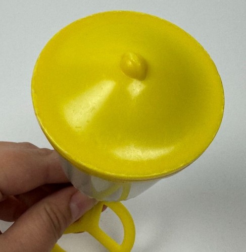Playskool Tommee Tippee Rattle Chime Plastic Baby Toy Bear Yellow White 1970 VTG - Picture 8 of 10
