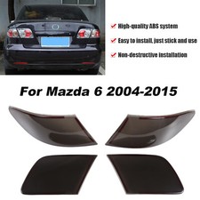 Rear Tail Light Lamp Cover Trim Fit For Mazda 6 2004-2015 Abs Smoked Black