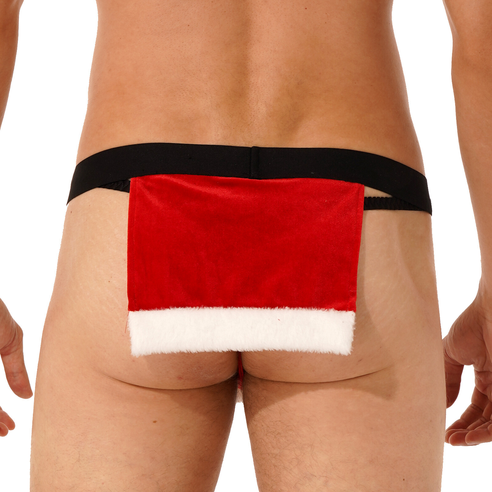 Men's Sexy Thong Underwear Christmas Santa Claus Elk Lingerie Xmas T