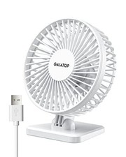 USB Desk Fan, Small But Powerful, Portable Quiet 3 Speeds Wind Pure White