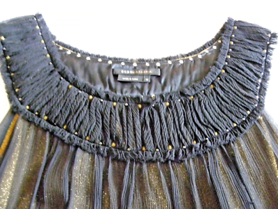 Vintage BCBGMaxazria Black Dress Women's Size 10 Gold Laced, Silk Lined | eBay Vintage BCBGMaxazria Black Dress Women's Size 10 Gold Laced, Silk Lined | eBay