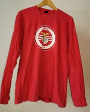 Original Adidas Benfica Red Long Sleeve Football T-Shirt Top size M