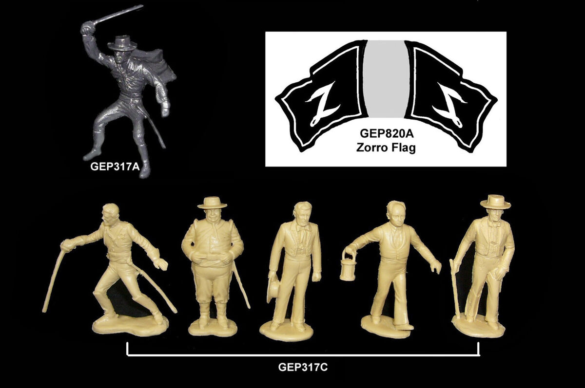Zorro El Comandante Characters western plastic toy soldiers Zorro El Comandante Characters western plastic toy soldiers