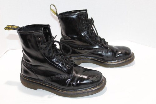 Doc Martens 1460 Damen Stiefel Glattleder Größe 7 Schwarz Combat Schnürer 11821 - Bild 2 von 11