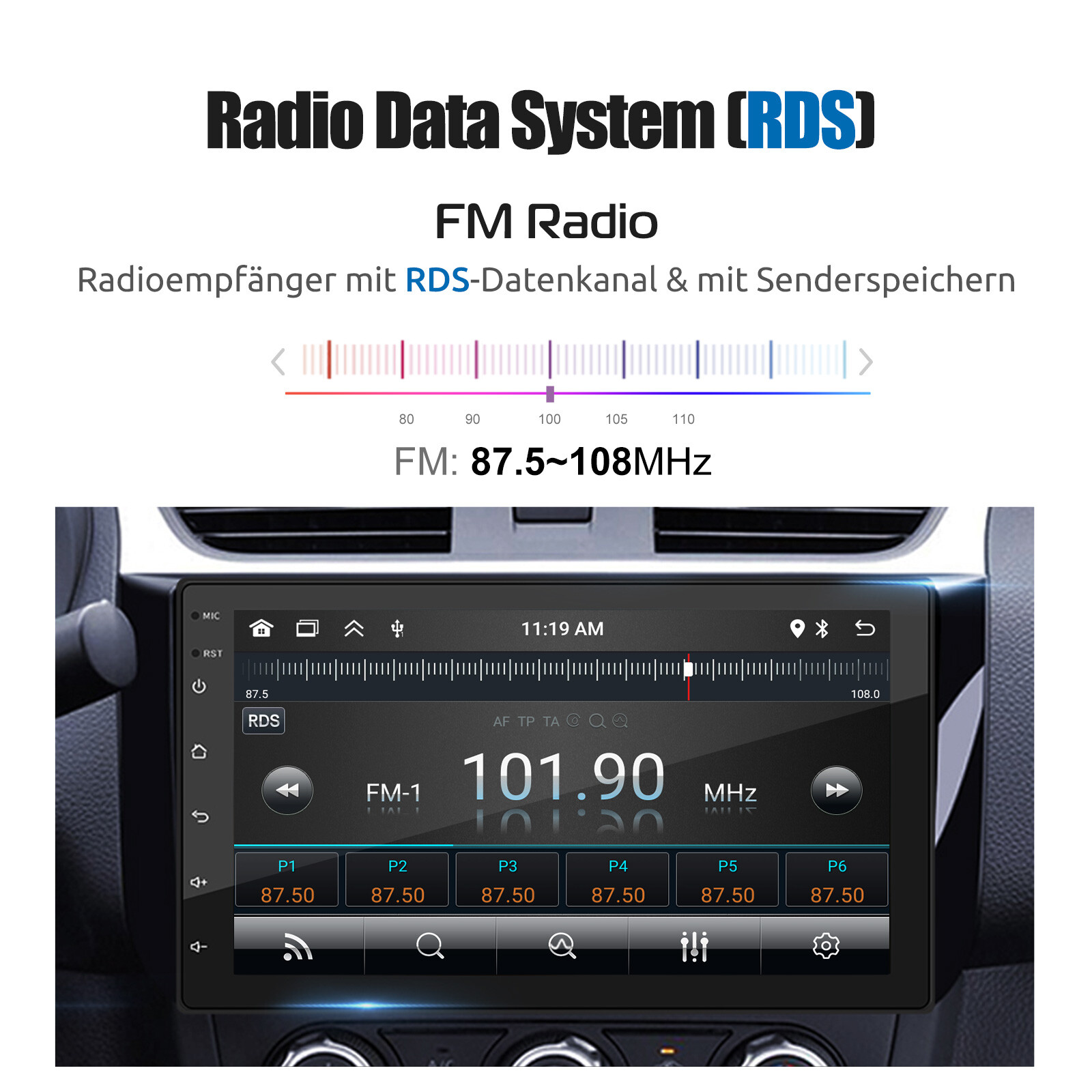 Autoradio 2din CarPlay GPS Navi Rds WIFI Bluetooth USB 32G Touchscreen - Miniatura 10