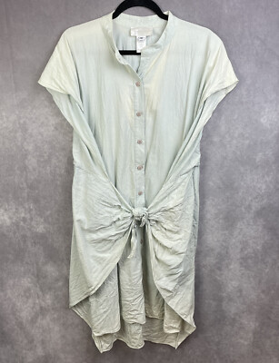 Anthropologie Corey Lynn Calter Dress Womens Medium Chambray Blue Cotton Button