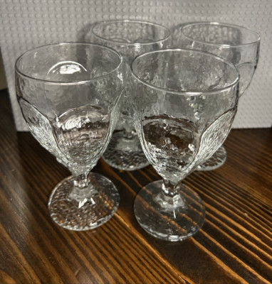 Vintage Libbey Chivalry Green Stemmed Goblet Wine Glasses Set of 4 EUC