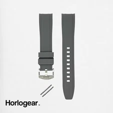 GRAY Rubber Watch Strap Band for Omega Swatch Speedmaster MoonSwatch Moonwatch