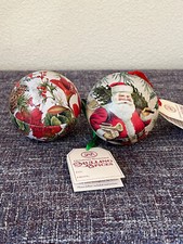 Michel Mulling Spices Christmas Ball Ornament, Choose Birds or Santa, NEW NWT