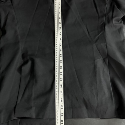Saks Fifth Avenue Blazer Sport Coat 48L Mens Solid Black Slim Fit Wool - Picture 11 of 15